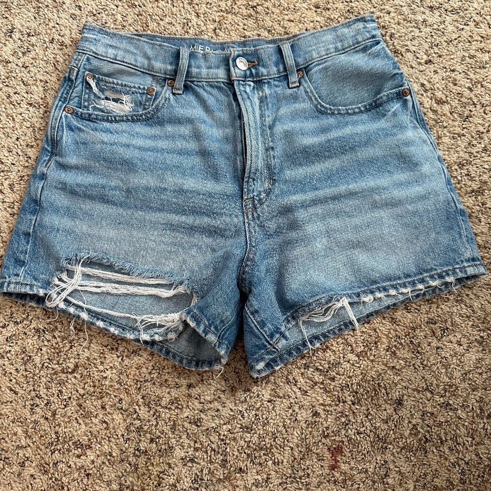 American eagle high waisted denim shorts
